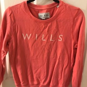Jack Wills Salmon colored sweatshirt size 6